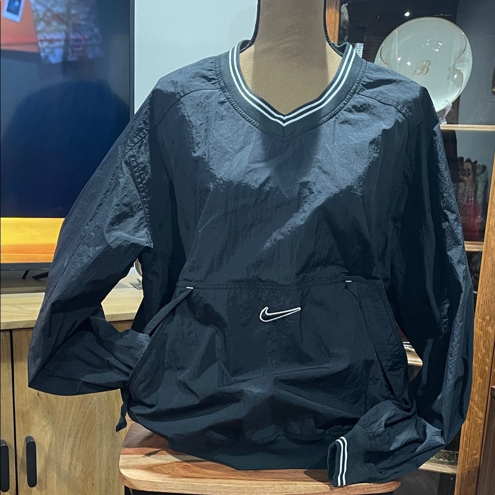 Nike Black V-Neck Windbreaker